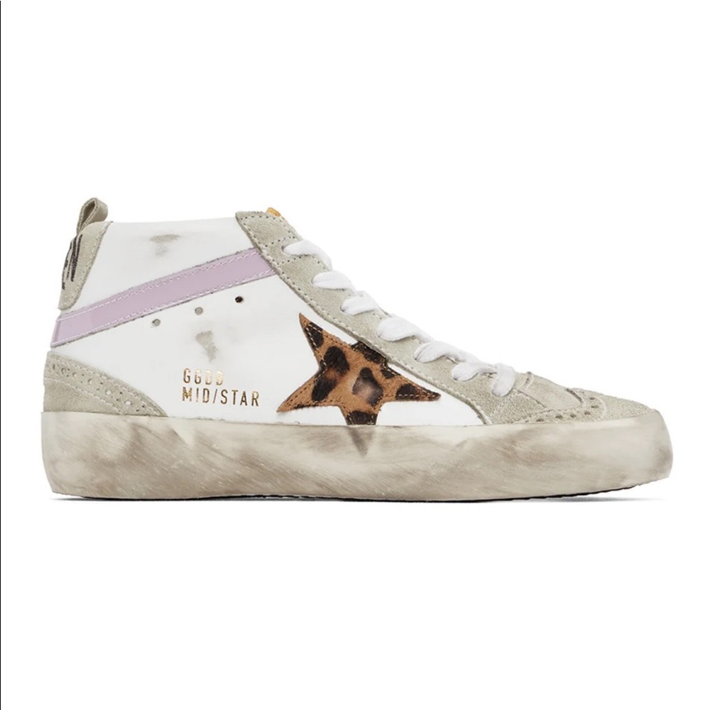 Golden goose Mid Stars classic sneakers- white and grey exclusive. NWT